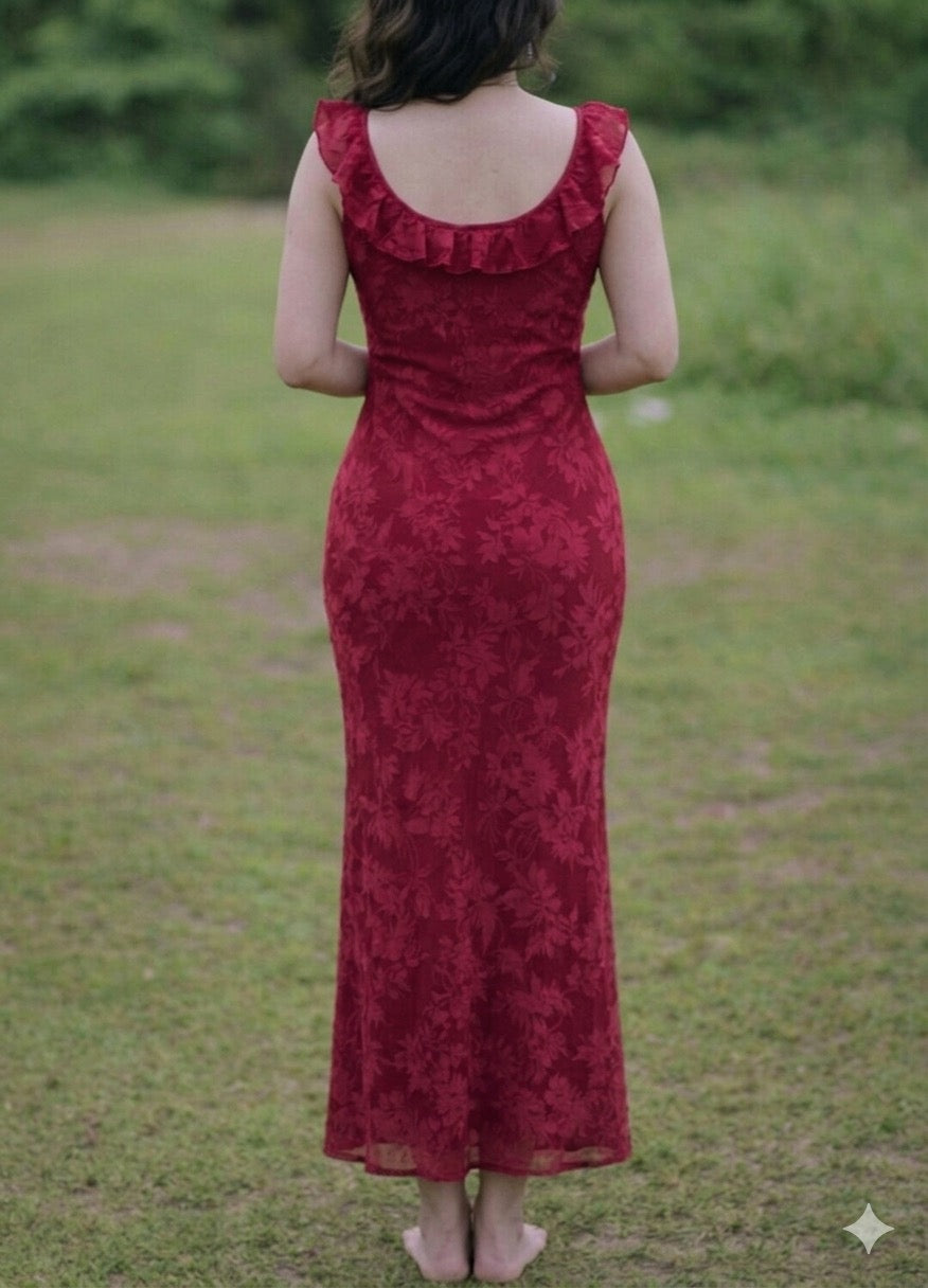 Red Rose Maxi Dress