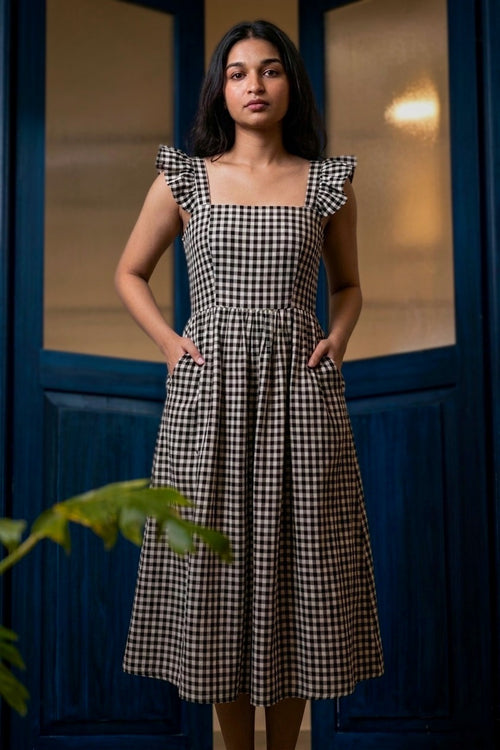 Black and White Gingham Dress