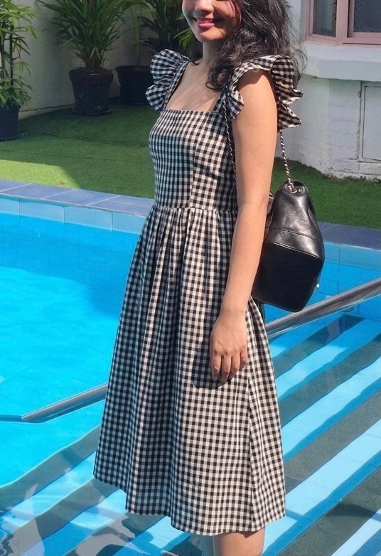 Black and White Gingham Dress