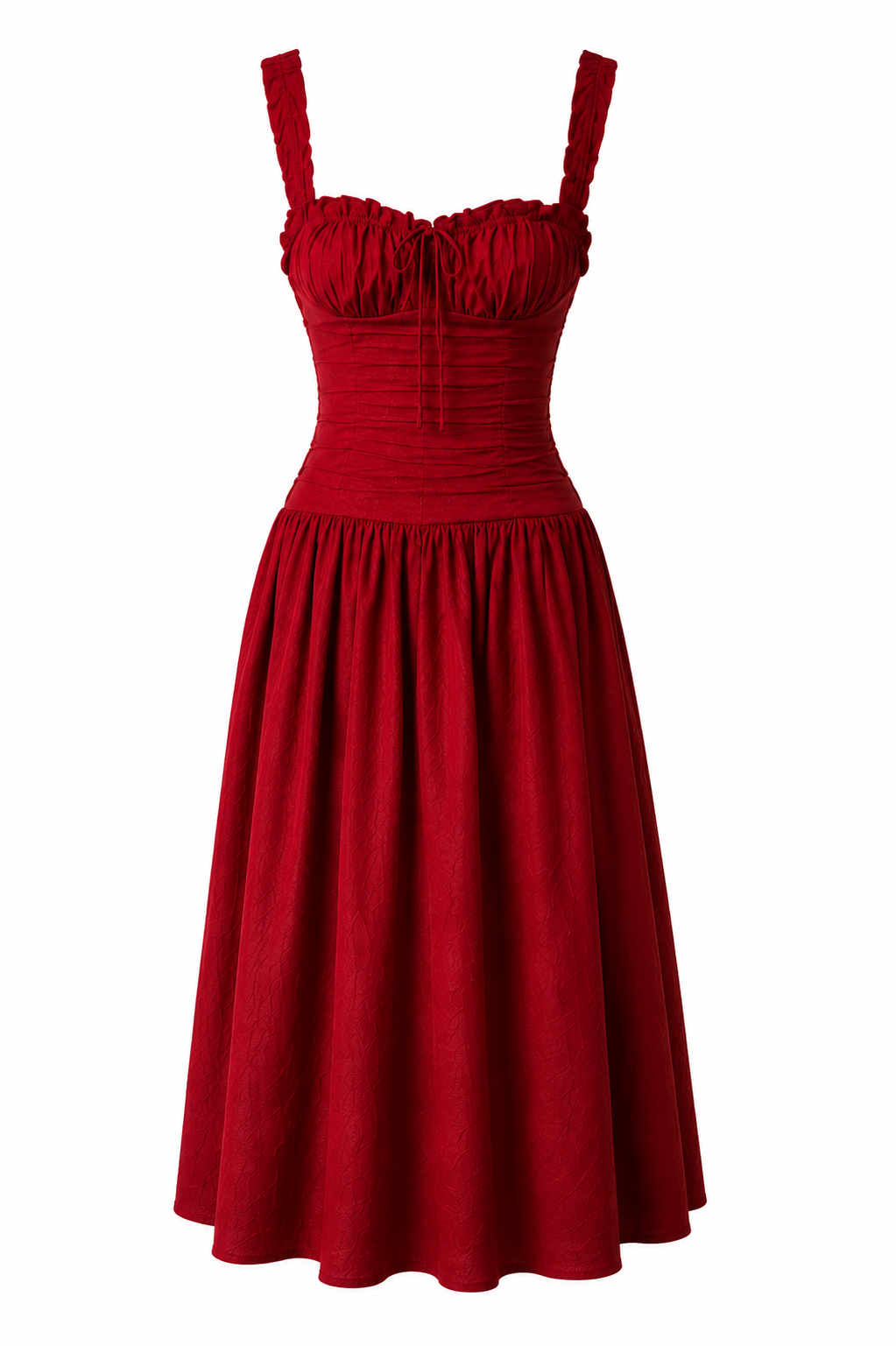 Red Corset Back Dress