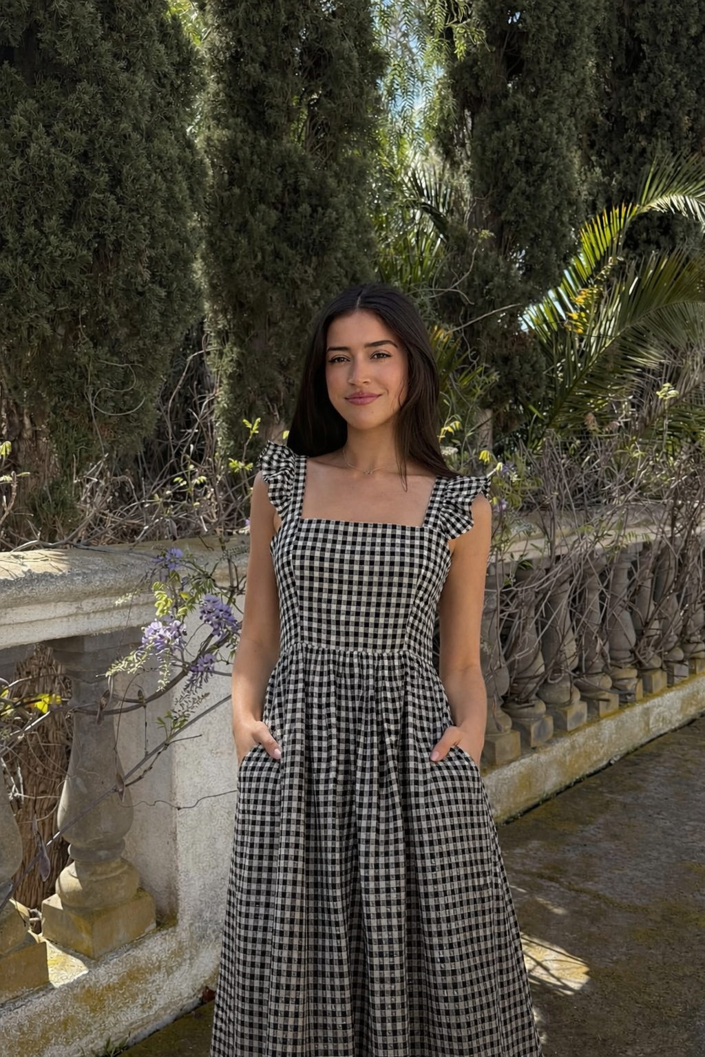 Black and White Gingham Dress
