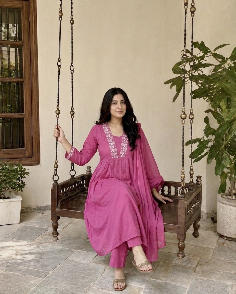 Rose Milk Suit Set