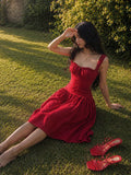 Red Corset Back Dress