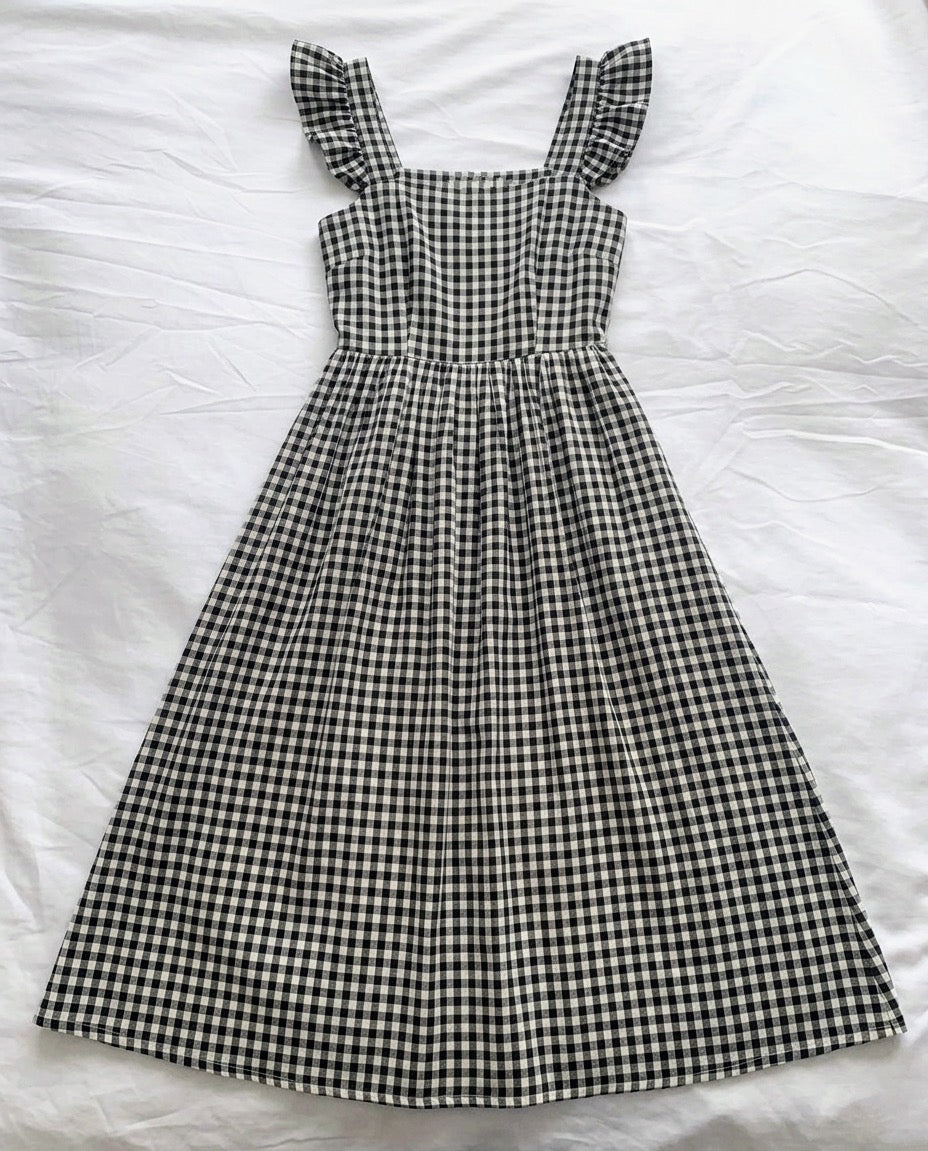 Black and White Gingham Dress