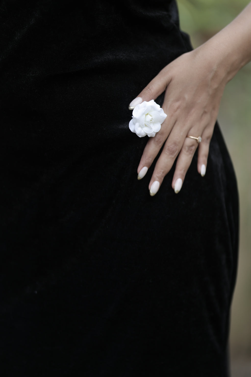 Black velvet maxi