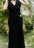 Black velvet maxi