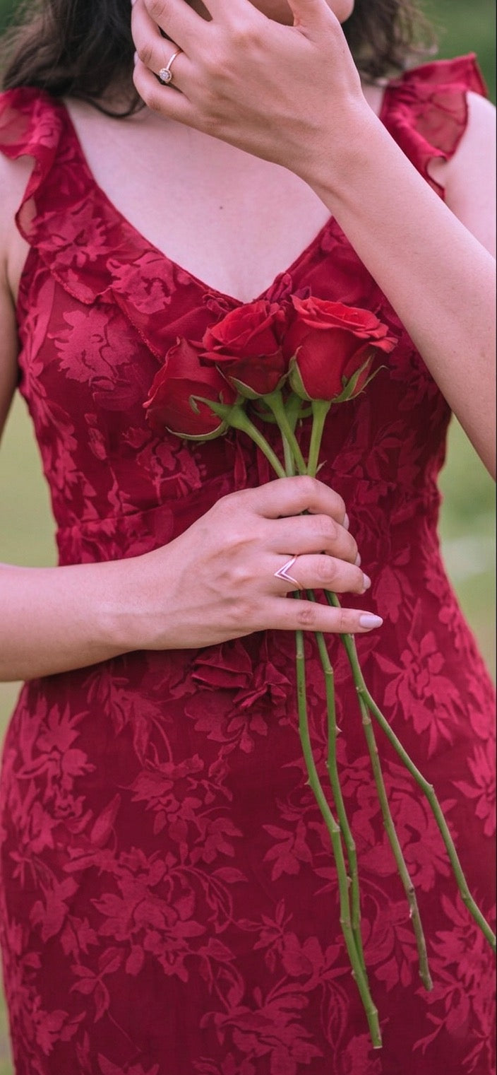 Red Rose Maxi Dress