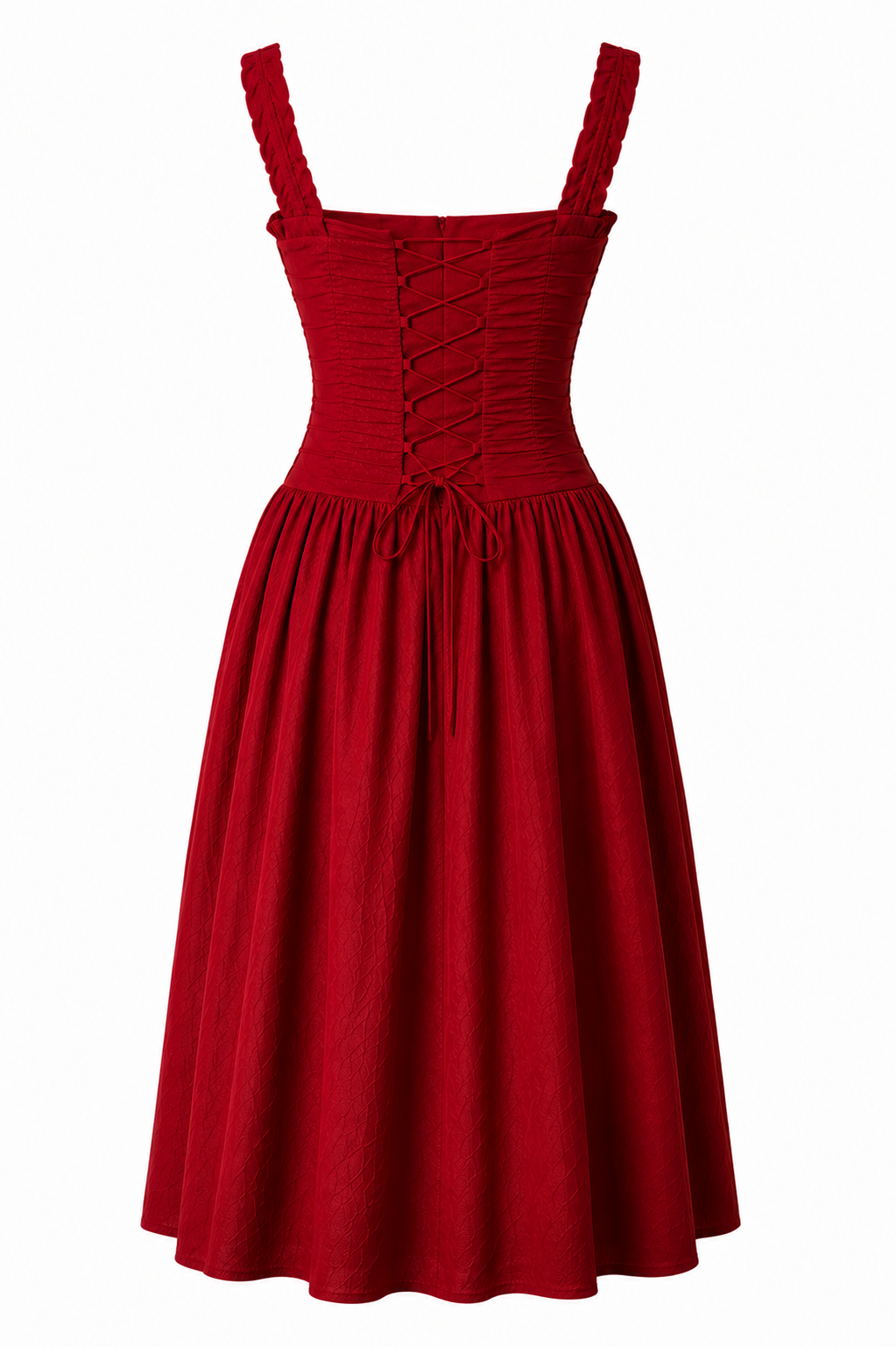 Red Corset Back Dress