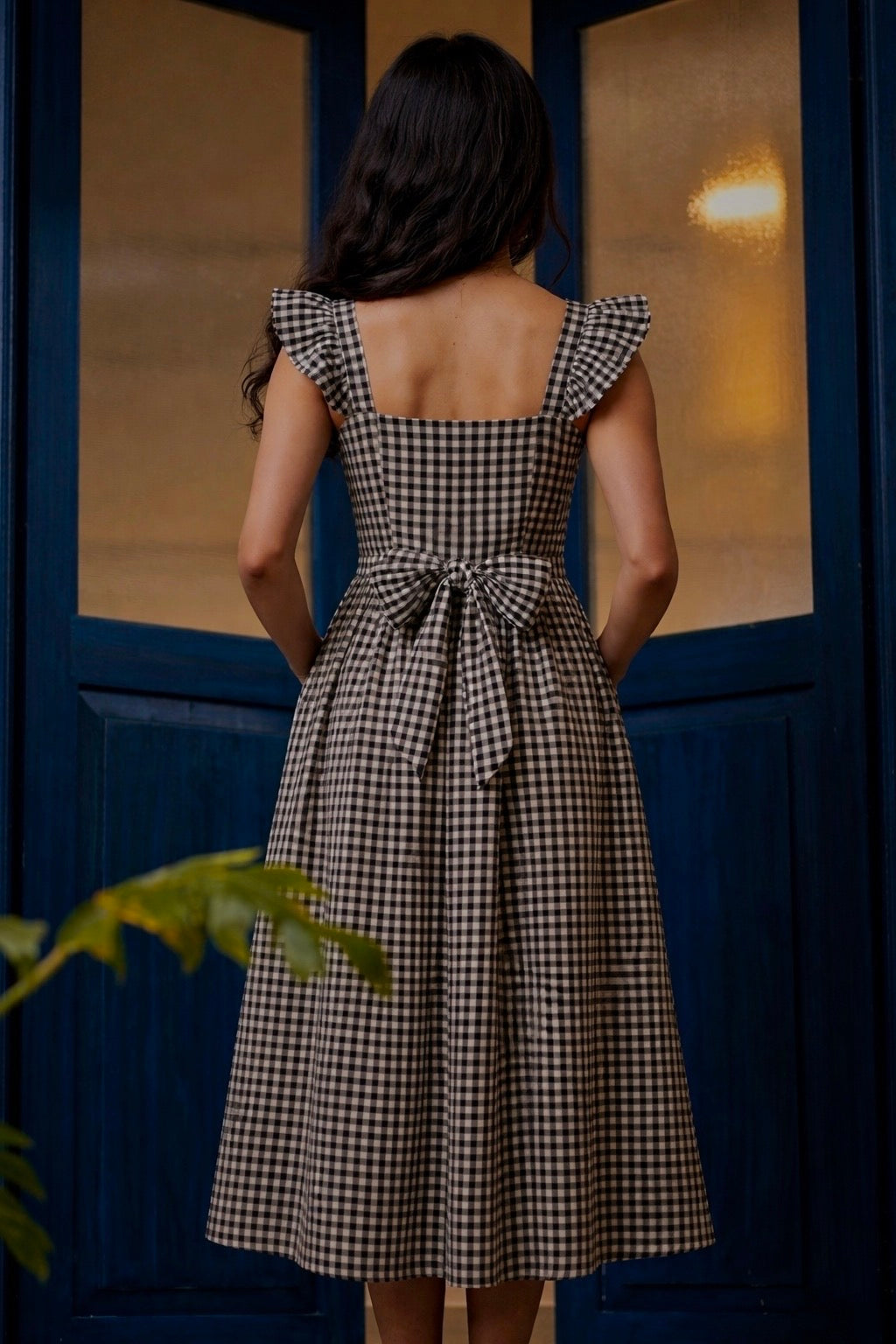 Black and White Gingham Dress