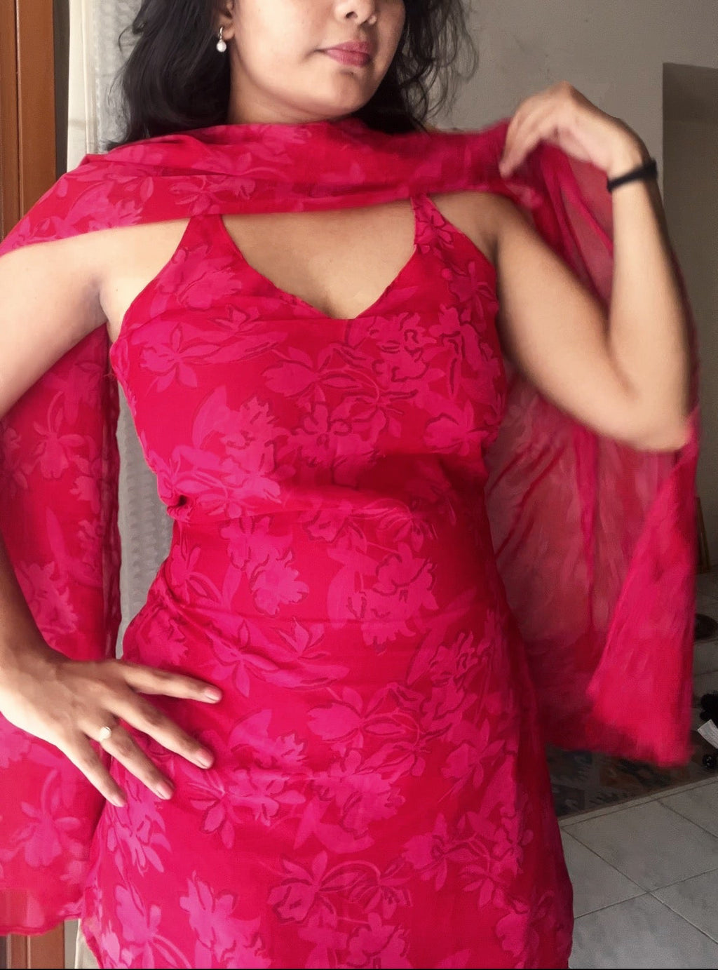 Diya Halter Neck Kurti Set