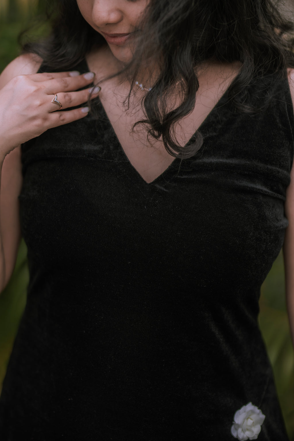 Black velvet maxi